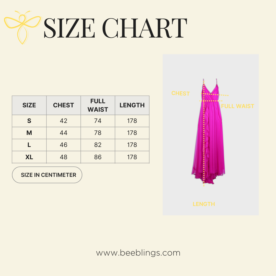 Hot Pink chiffon long dress