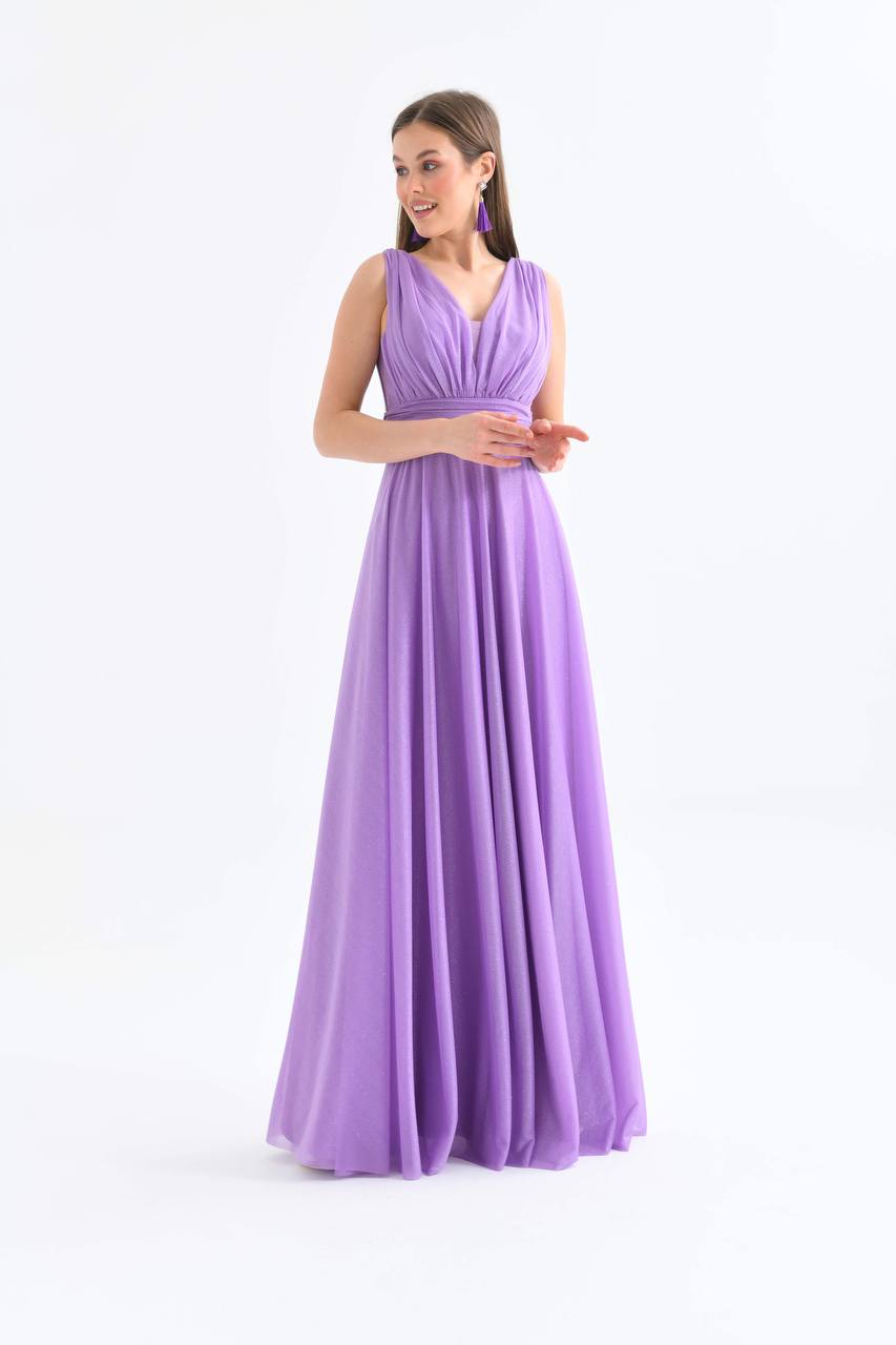 Lavender glittery tulle dress