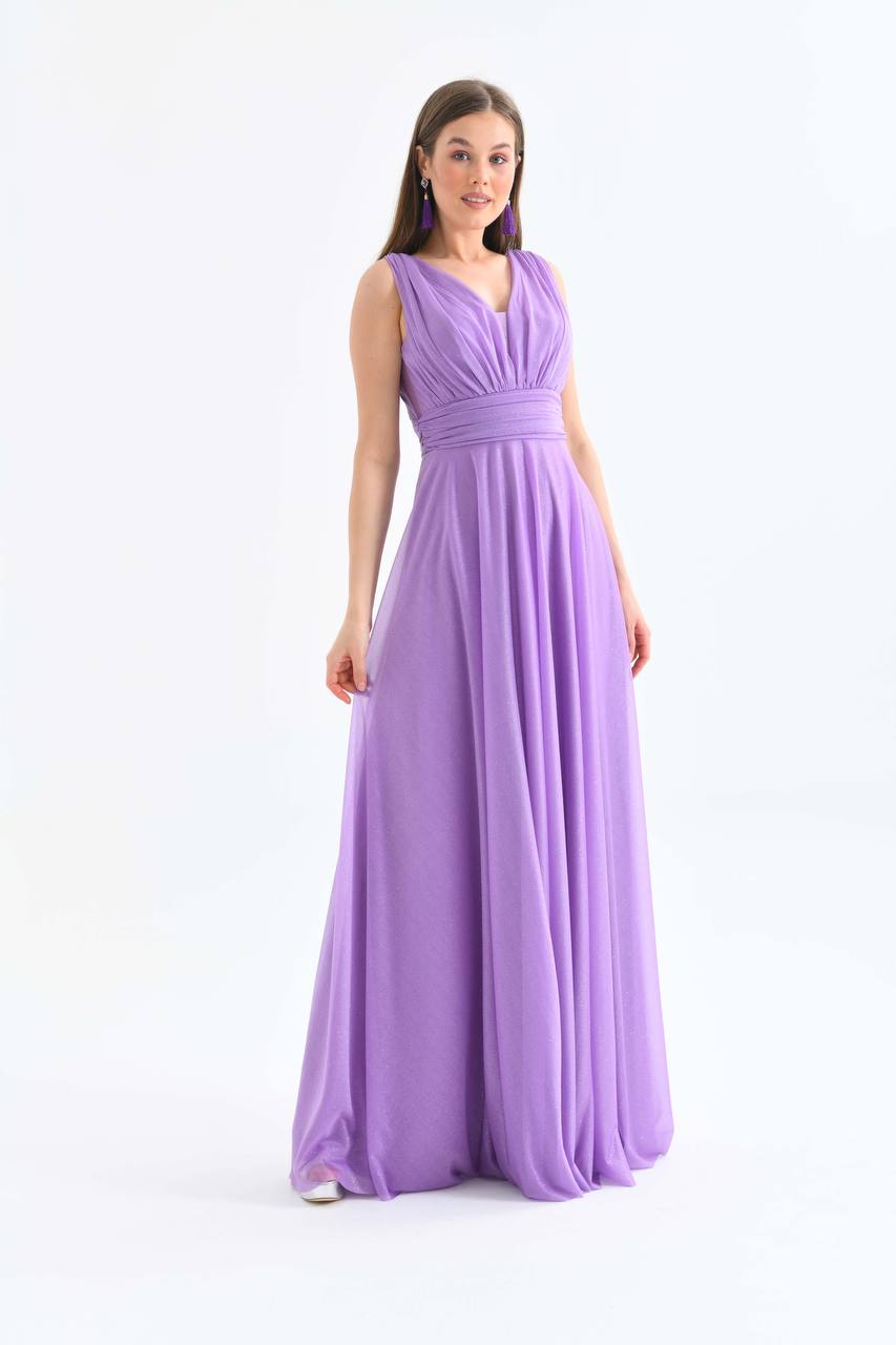 Lavender glittery tulle dress