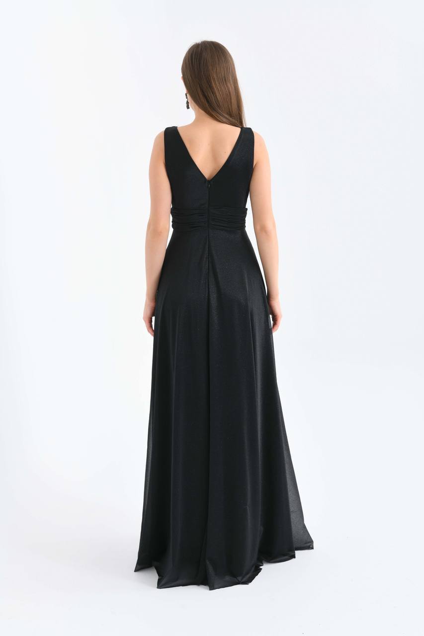 Black glittery tulle dress