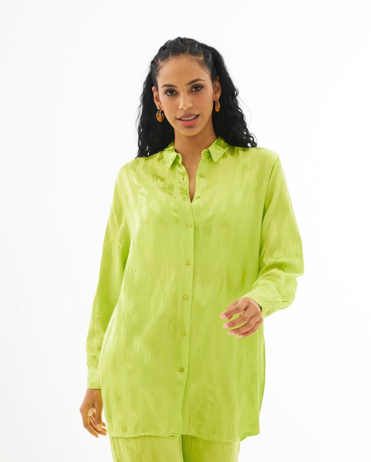 Lime Satin Set