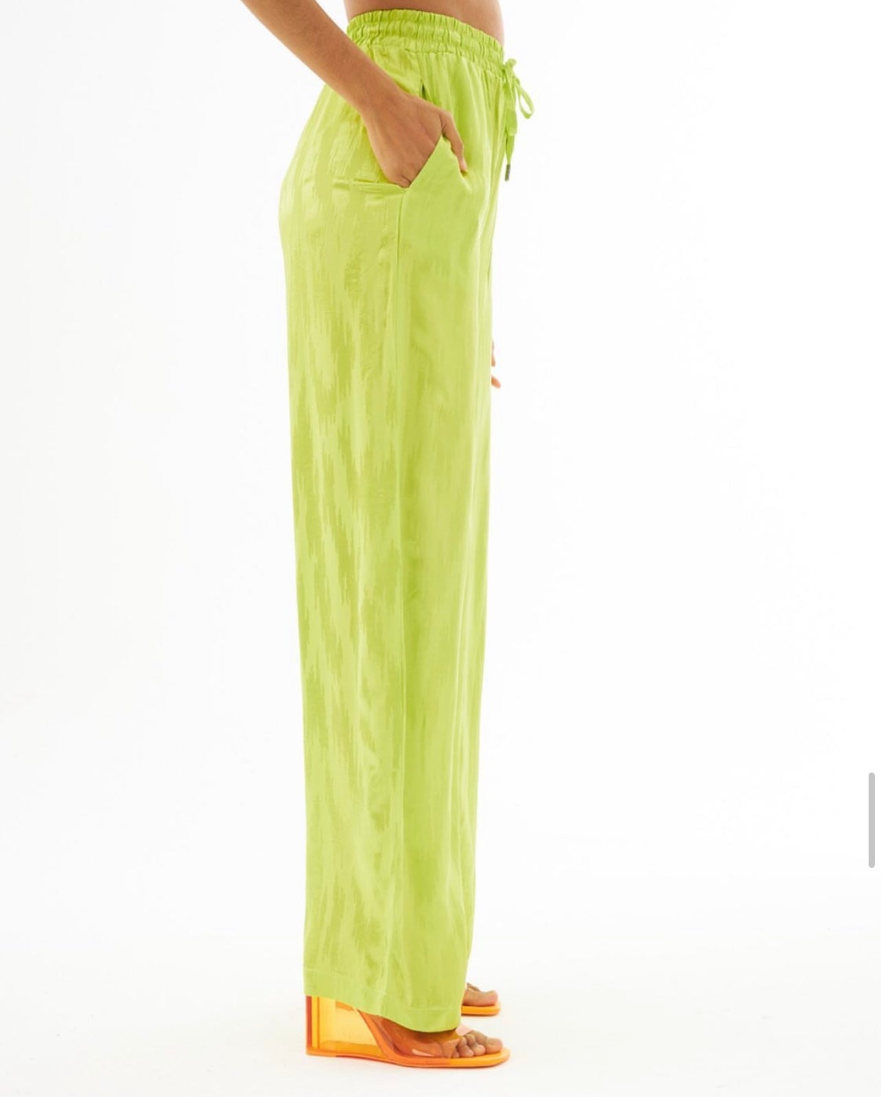 Lime Satin Set