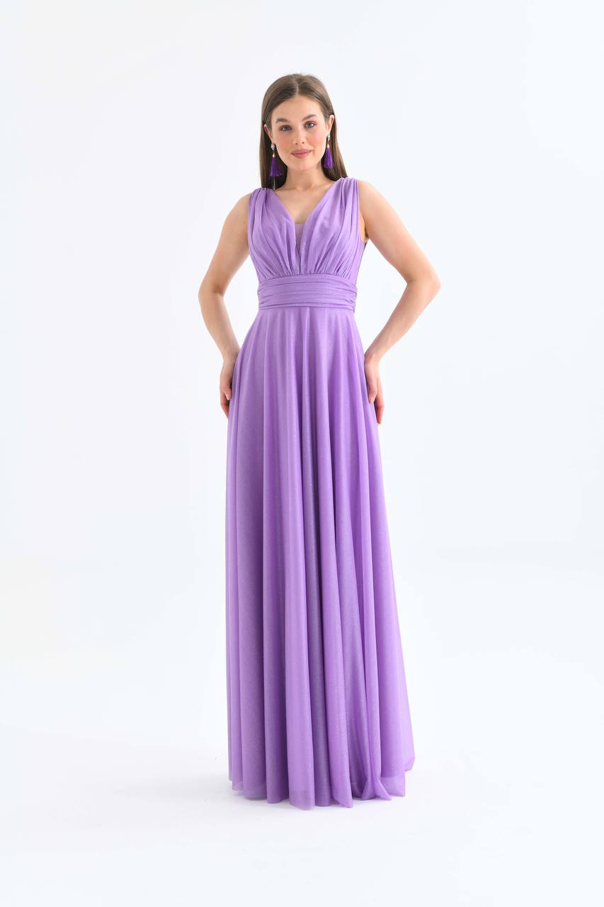 Lavender glittery tulle dress