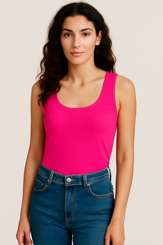 Cotton cut tank top