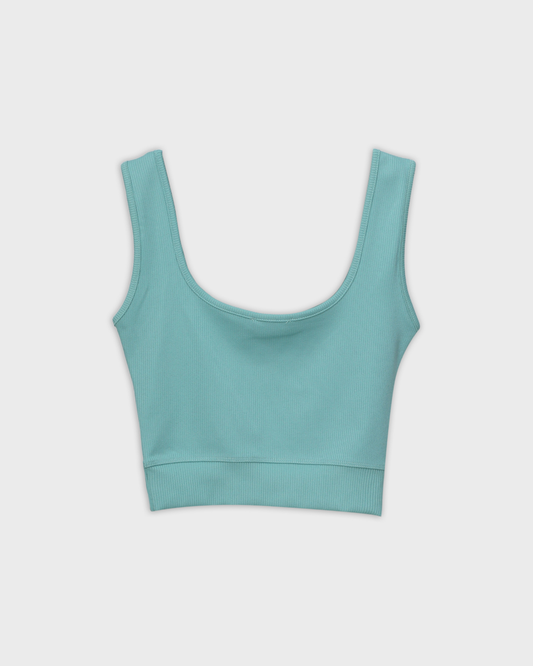 Ribbed cotton crop top