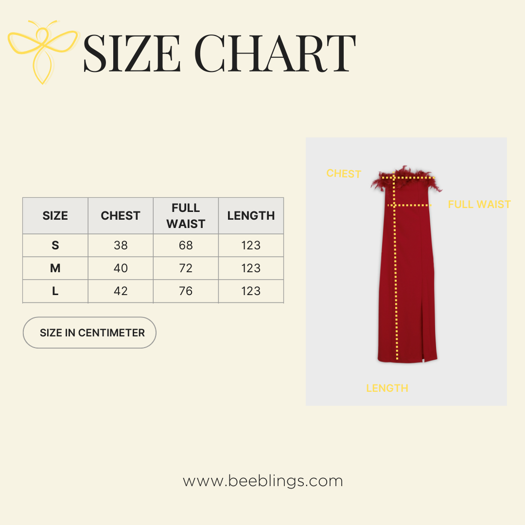 Red feather cup dress