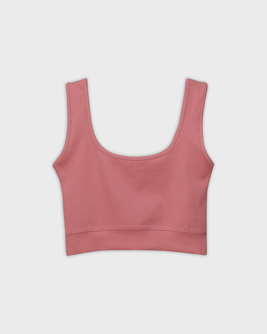 Ribbed cotton crop top