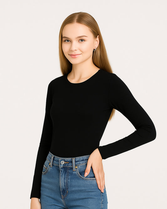 Cotton round neck basic