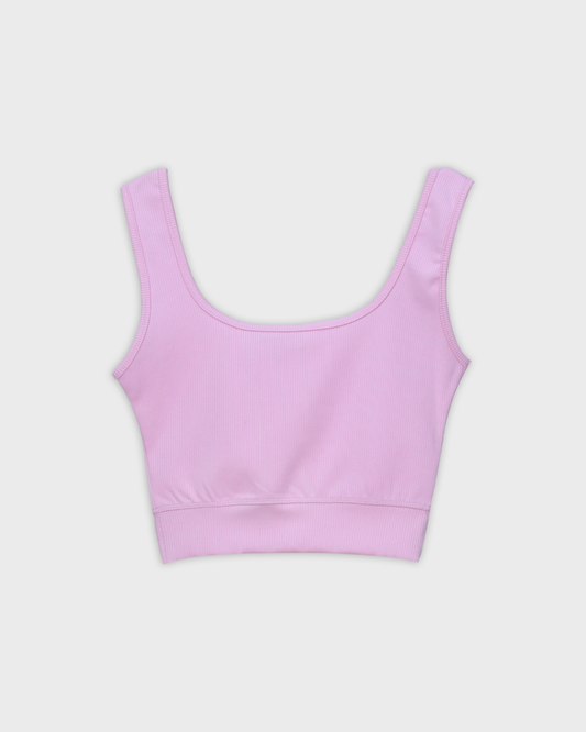 Ribbed cotton crop top