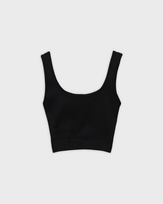 Ribbed cotton crop top