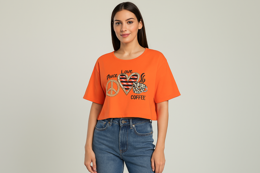 Cropped Cotton T-Shirt