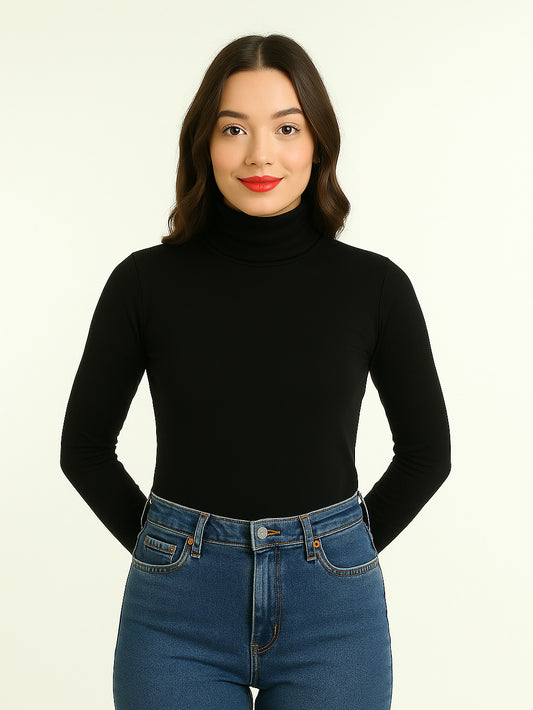 Cotton high neck basic