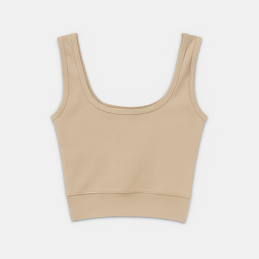 Ribbed cotton crop top