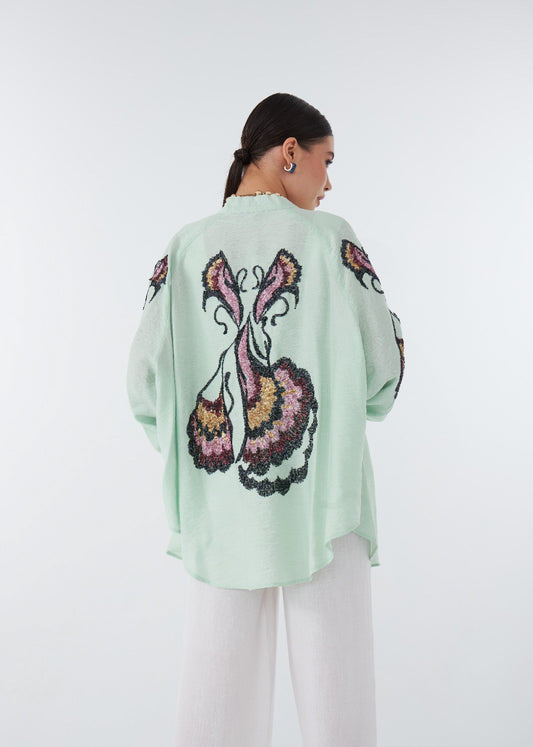 Mint Green Turkish Cardigan