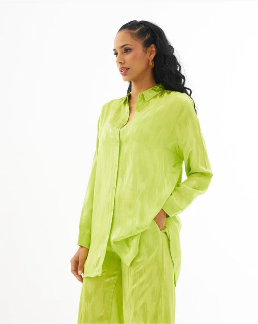 Lime Satin Set