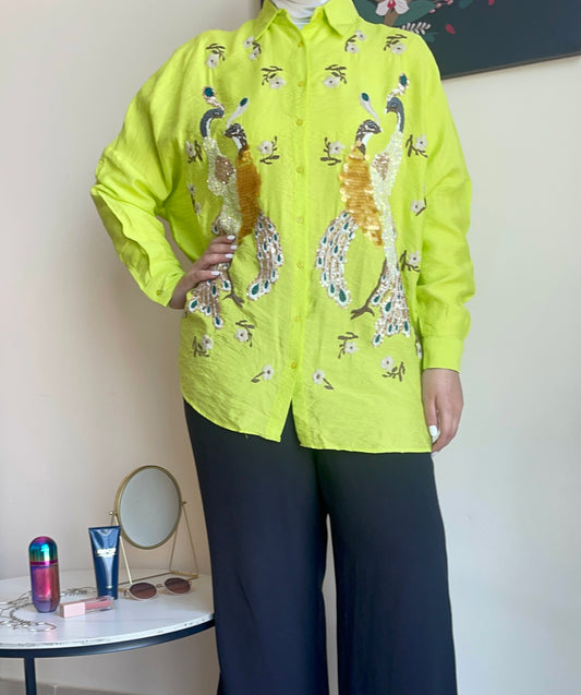 Peacock Kiwi Chemise