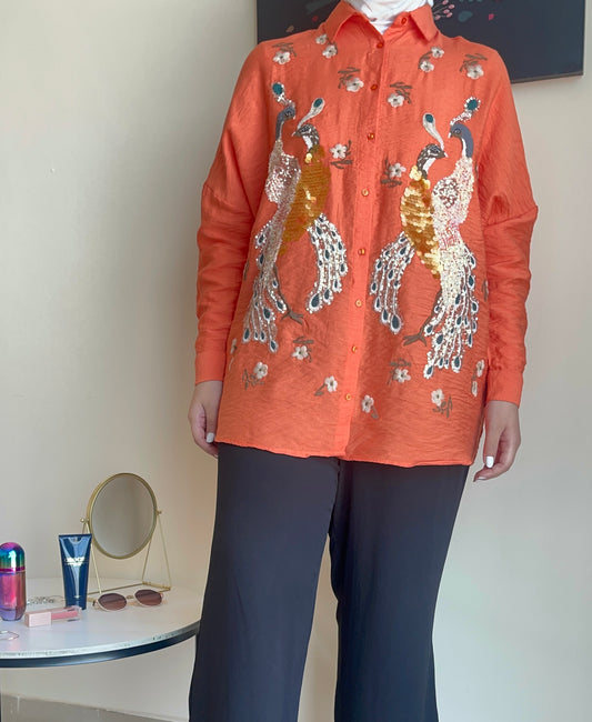 Peacock Orange Chemise