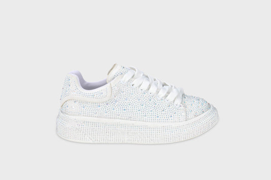 Shiny white shoes
