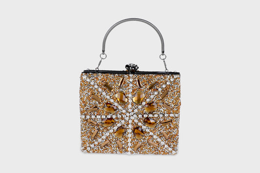 Gold& brown soiree bag